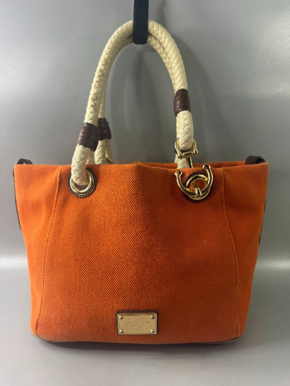 Michael Michael Kors Marina Orange Canvas Shoulder Bag